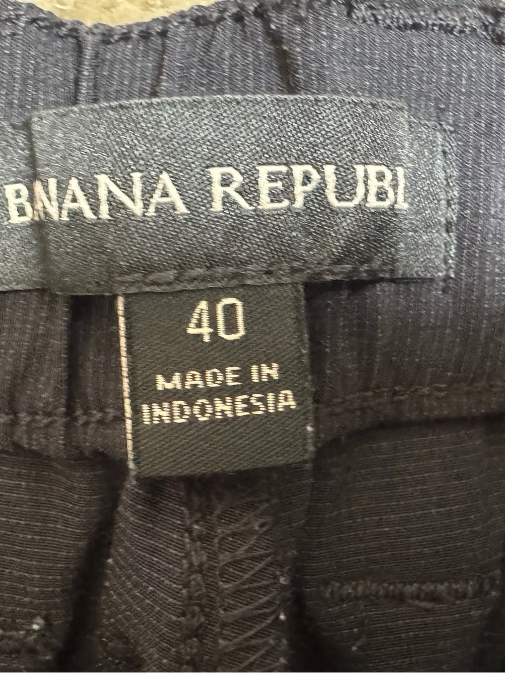 Banana Republic Black Sz 40 Flat-Front Men’s Shorts